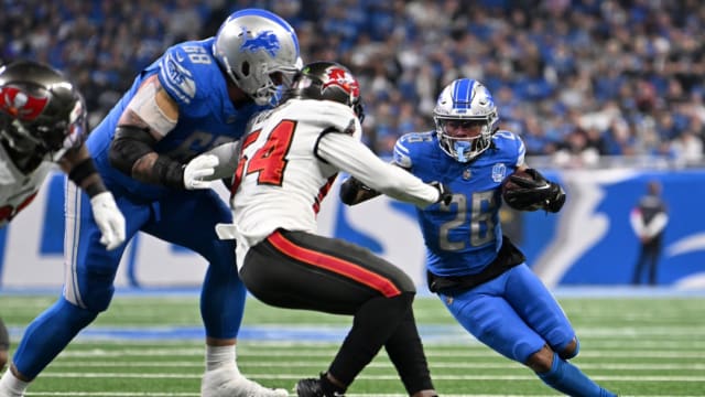 Detroit Lions running back Jahmyr Gibbs.